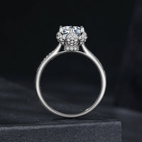 925 Sterling Silver Moissanite Ring 1ct Size 6 White Gold Plated for Women