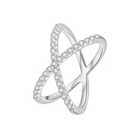 S925 Sterling Silver Moissanite Ring Size 8