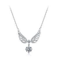 925 Sterling Silver White Gold Plated Moissanite 40+5cm Pavé CZ Pendant Necklace for Women