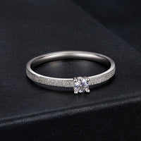 925 Sterling Silver & Moissanite Size 6 Ring with 0.1ct Moissanite