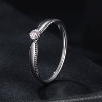 925 Sterling Silver Moissanite Ring Size 6 for Women