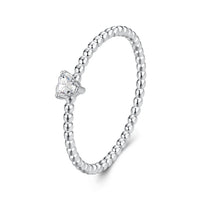 925 Sterling Silver Moissanite Ring Size 6 Plated White Gold