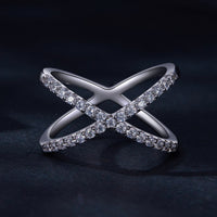 S925 Sterling Silver Moissanite Ring Size 8