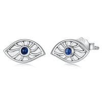 925 Sterling Silver White Gold Plated Synthetic Spinel 0.5x0.9cm Earrings for Women
