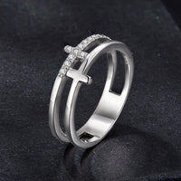 925 Sterling Silver Moissanite Engagement Ring for Women Size 6