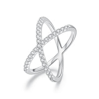 S925 Sterling Silver Moissanite Ring Size 8