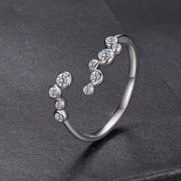 925 Sterling Silver Moissanite 0.06 Carat Ring for Women, Size E