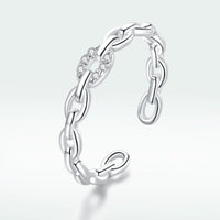 925 Sterling Silver 0.3cm Width CZ Pavé Setting Rings