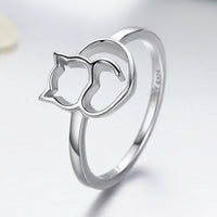925 Sterling Silver Ring Size 5.0 with Platinum Plating for Women