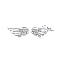 925 Sterling Silver White Gold Plated CZ Pavé Set 0.4x0.9 cm Earrings for Women