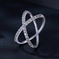 S925 Sterling Silver Moissanite Ring Size 8