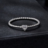 925 Sterling Silver Moissanite Ring Size 6 Plated White Gold