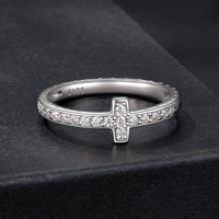 925 Sterling Silver Moissanite Ring in Size 6