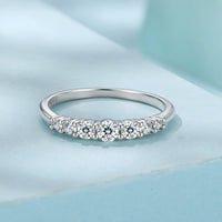 925 Sterling Silver White Gold Plated CZ Size 6 Ring for Women