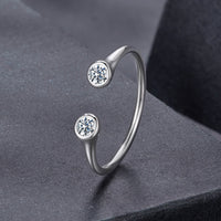 925 Sterling Silver Moissanite Ring Size E