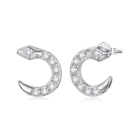925 Sterling Silver White Gold Plated CZ Pavé 1.2*1.1cm Earrings for Women