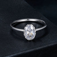 925 Sterling Silver 1.6mm Moissanite 1ct Ring in Size 6 for Women