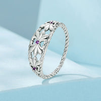925 Sterling Silver Oxidized 1.3mm Pavé Set CZ Ring Size 6.0 for Women