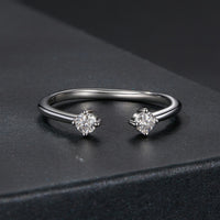 925 Sterling Silver Moissanite Ring Size E for Women