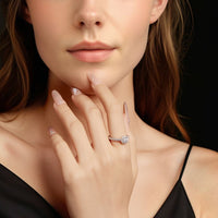 925 Sterling Silver Moissanite 0.5 Carat Ring for Women - Size 6
