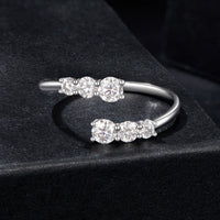 925 Sterling Silver Moissanite Ring for Women - Size E - Plated White Gold