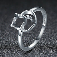 925 Sterling Silver Ring Size 5.0 with Platinum Plating for Women