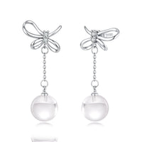 White Gold Plated Crystal Pavé CZ 3.8*1.6cm S925 Silver Needle Earrings for Women