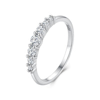 925 Sterling Silver White Gold Plated CZ Size 6 Ring for Women