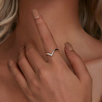 S925 Sterling Silver Moissanite 1.7mm Ring for Women - Size 6