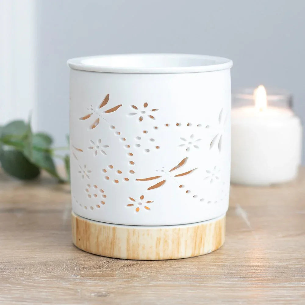 Dragonfly Matte Ceramic Oil Burner and Wax Warmer - BIG FRENCHIES