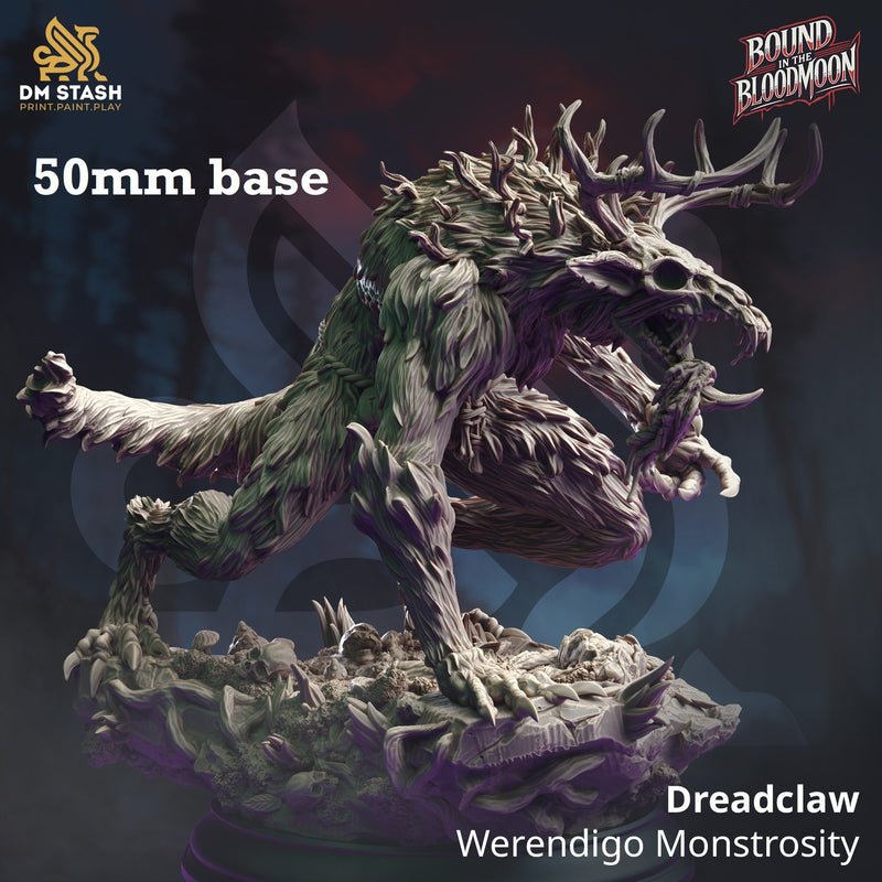 Dreadclaw, Werendigo Monstrosity (Werewolf Wendigo)-3D Printed Miniatures-BIG FRENCHIES-All Systems Go Games