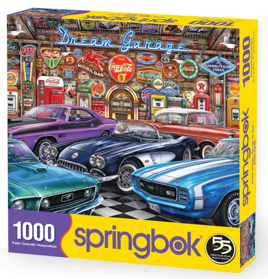 Dream Garage 1000 Piece Jigsaw Puzzle by Springbok Puzzles - Classic Car Puzzle - BIG FRENCHIES