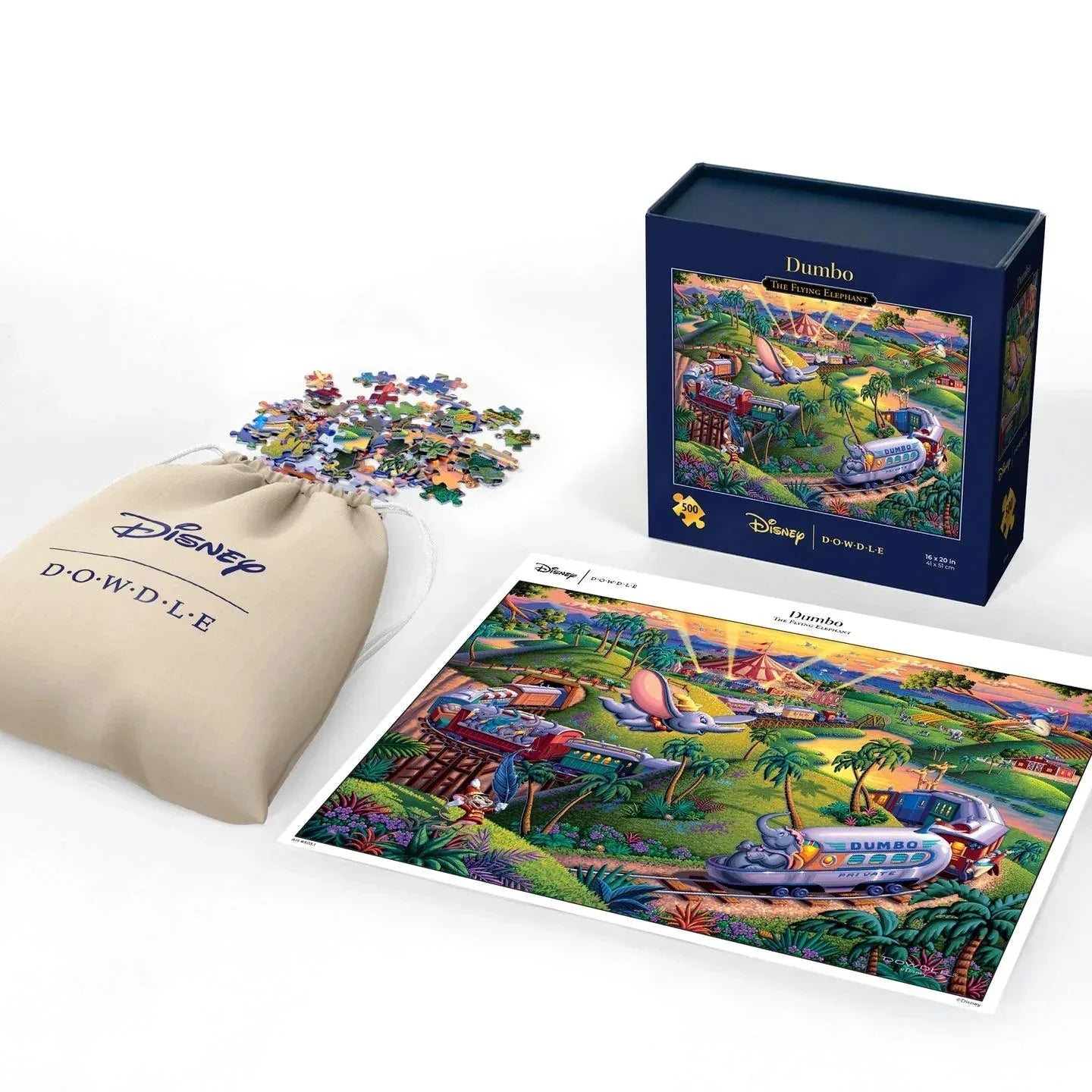 Dumbo The Flying Elephant 500 Piece Jigsaw Puzzle | Dowdle Puzzles - BIG FRENCHIES