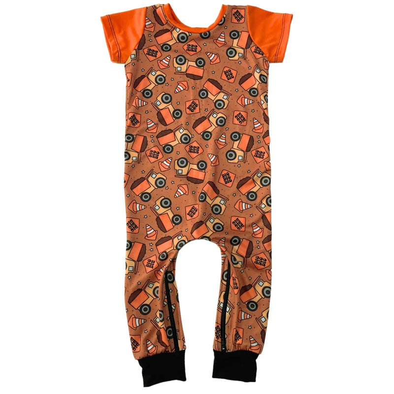 Dump Trucks Zip Romper - BIG FRENCHIES