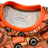 Dump Trucks Zip Romper