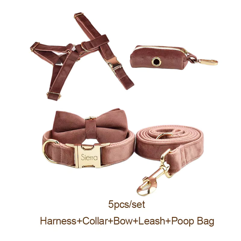 Personalized Dusty Pink Velvet Classic Set