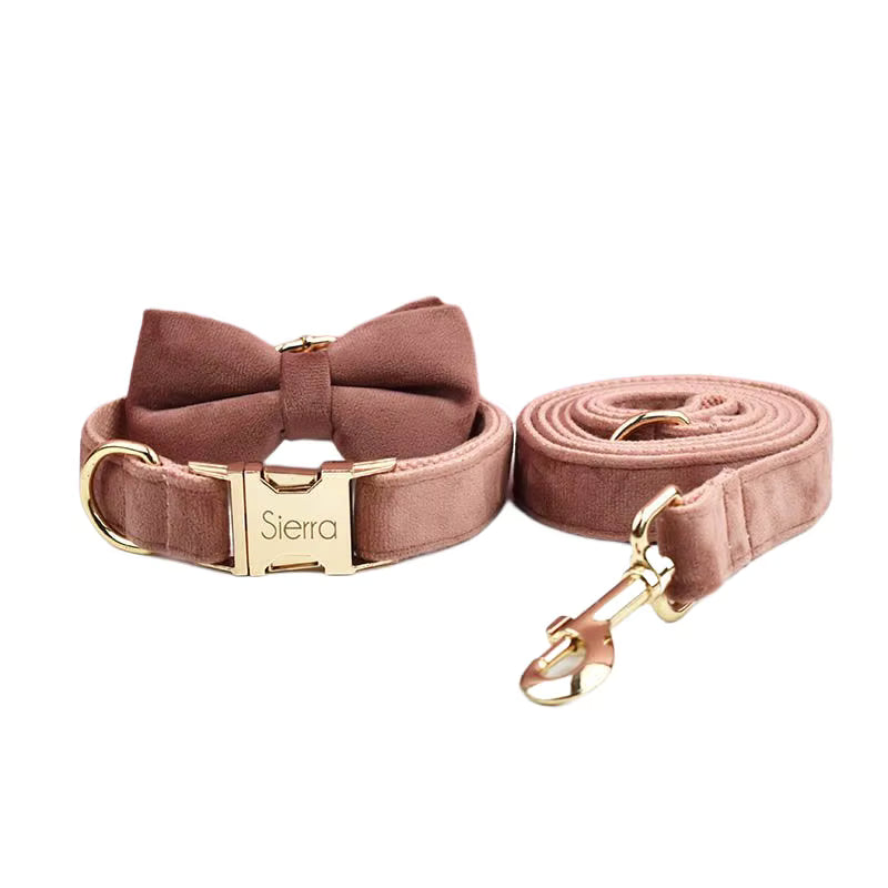Personalized Dusty Pink Velvet Classic Set