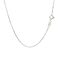 14k White Gold Adjustable Box Chain 0.6mm