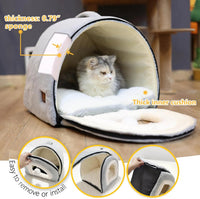 Cat Bed For Indoor Cats Foldable Cat Cave Anti-Slip Water-Resistant Bottom Cat Houses For Indoor Cats Or Small Dogs Kitt