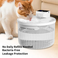Pet Water Fountain, Large Capacity Automatic Cat Water Dispenser With No Daily Refills Needed, Ultra-Quiet-Pump Sleep-Fr