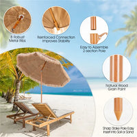 7.2 foot portable beach umbrella with adjustable tilt