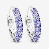 3.06 Carat Genuine Tanzanite .925 Sterling Silver Earrings