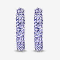 3.06 Carat Genuine Tanzanite .925 Sterling Silver Earrings
