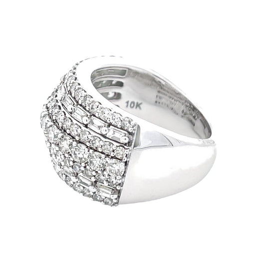 3.00ct Diamond Wedding Band Ring 10KT White Gold