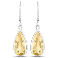 10.04 Carat Genuine Citrine .925 Sterling Silver Earrings
