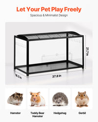 Hamster Cage Habitat 37.8in Clear Pet Rodent Gerbil Mice Small Animal House