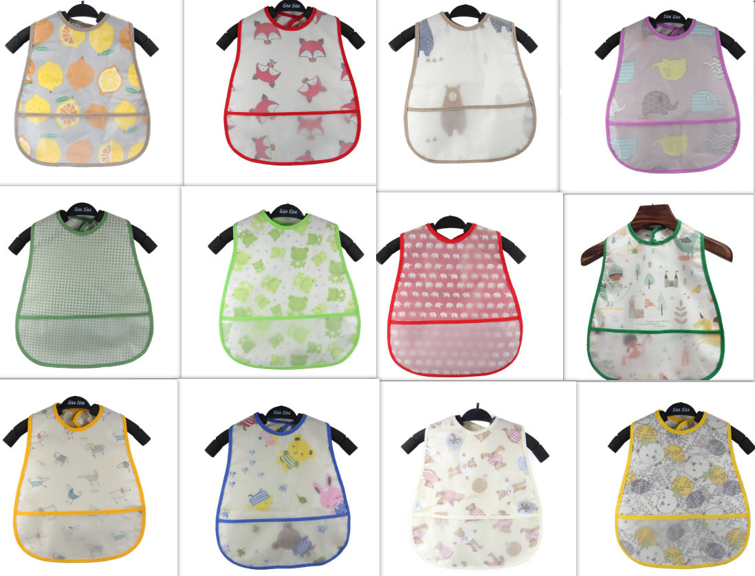 Baby eating bib girl baby waterproof children male painting apron