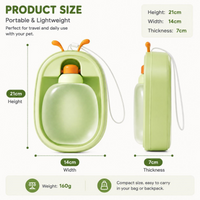 Portable Pet Water Bottle With Cute Antlers Food Grade, BPA Free, Leak Proof Travel Cup For Dogs, Durable, Easy-to-Clean