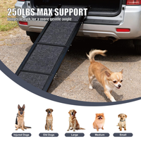 Dog Ramp For Car 65inchX17.2inch Large Folding Pet Stair Ramps For Truck, SUV, With Non-Slip Surface, Up To 250LBS, Outd