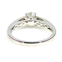 Natural .50ct Diamond Eng Only 14KT White Gold